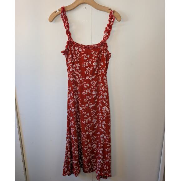 Lulus Dresses & Skirts - Lulus Garden Ruffle Red Dress | Small | Ruffled Sleeves